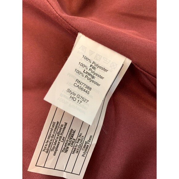 J Crew Quilted Jacket Womens S Barn Coat Patch Pockets Lined Preppy Burgundy - Picture 10 of 10